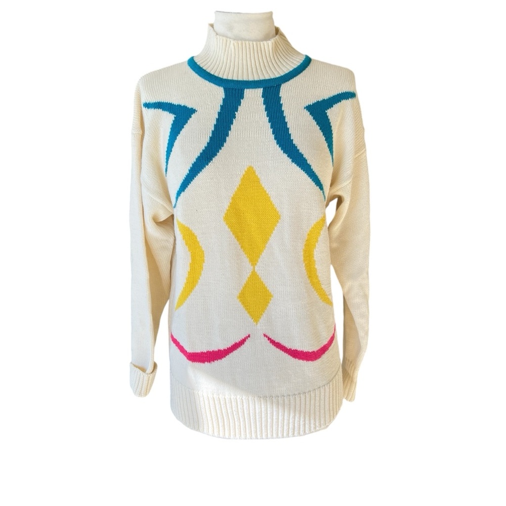 MEISTER VINTAGE MOCK NECK SWEATER SIZE MEDIUM MADE IN HONG KONG